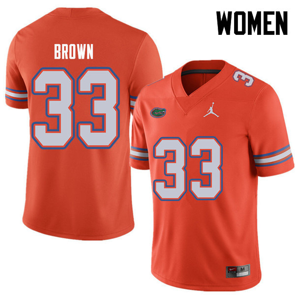 Jordan Brand Women #33 Mack Brown Florida Gators College Football Jerseys Sale-Orange